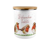 Purely Home Robins Dishwasher Tablets Storage Tin