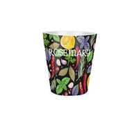 Purely Home Rosemary Herbs Plant Pot - Small Ceramic Plant Pot With Drainage Hole Gift