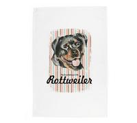 Purely Home Rottweiler Tea Towel - Novelty Dog Themed Gift Kitchen Linen/dish Cloth