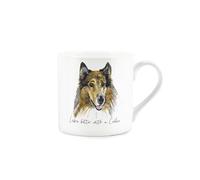 Purely Home Rough Collie Mug - Lifes Better with a Collie Bone China White Mug - Tea/Coffee Gift for Dog Lovers