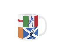 Purely Home Rugby Mug - England Wales Scotland Ireland France Italy Championship Sports Gift - Ceramic Tea/Coffee Cup
