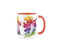 Purely Home Rugby Themed Abstract Paint Effect - Orange Mug Coffee/Tea Gift for Sports Lovers