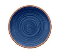 Purely Home Rustic Swirl Indigo Melamine Dinner Plates - Set Of 6