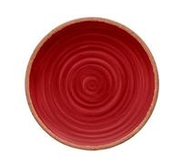 Purely Home Rustic Swirl Red Melamine Dinner Plates - Set Of 4