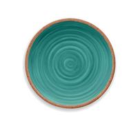 Purely Home Rustic Swirl Turquoise Melamine Side/salad Plates - Set Of 4