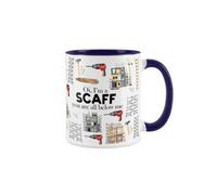 Purely Home Scaffolder Mug Fun Trades Gift - White & Navy Coffee/tea Present