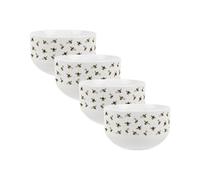 Purely Home Scattered Bees Ceramic Bowls - Dinnerware Serving/cereal Bowls - Set Of 4