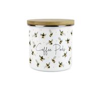 Purely Home - Scattered Bees - Coffee Pods Canister - Kitchen Storage Jar (Large)
