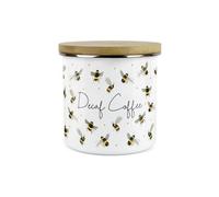 Purely Home - Scattered Bees - Decaf Coffee Canister - Kitchen Storage Jar (Large)