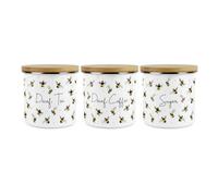Purely Home - Scattered Bees - Decaf Tea, Decaf Coffee & Sugar Canisters - Kitchen Storage Jar (Large)