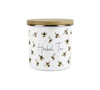 Purely Home - Scattered Bees - Herbal Tea Canister - Kitchen Storage Jar (Large)
