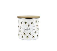 Purely Home - Scattered Bees - Herbal Tea Canister - Kitchen Storage Jar (Medium)