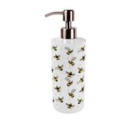 Purely Home Scattered Bees Stainless Steel Soap Dispenser - Pump Action Refillable Bathroom & Kitchen Décor