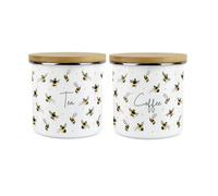 Purely Home - Scattered Bees - Tea & Coffee Canisters - Kitchen Storage Jar (Large)