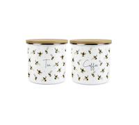 Purely Home - Scattered Bees - Tea & Coffee Canisters - Kitchen Storage Jar (Medium)