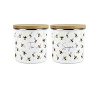 Purely Home - Scattered Bees - Tea & Sugar Canisters - Kitchen Storage Jar (Large)