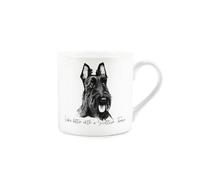 Purely Home Scottie Terrier Mug - Lifes Better with a Scottish Terrier Bone China White Mug - Tea/Coffee Gift for Dog Lovers