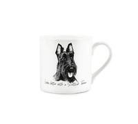 Purely Home Scottie Terrier Mug - Lifes Better With A Scottish Terrier Bone China White Mug - Tea/coffee Gift For Dog Lovers