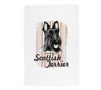 Purely Home Scottish Terrier Tea Towel - Novelty Dog Themed Gift Kitchen Linen/dish Cloth