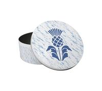 Purely Home Scottish Thistle Cake Tin - Scotland Gaelic Souvenir Gifts - Small Round Metal Storage Container for Baking 18 x 7cm