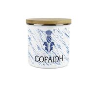 Purely Home Scottish Thistle Cofaidh Canister - Scotland Gaelic Homewares Gifts - 1.2L Enamel Hot Drinks/food Kitchen Storage Container