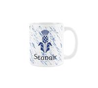 Purely Home Scottish Thistle Grandad Gaelic Mug - Seanair White Scotland Souvenir Gift - Tea/Coffee Ceramic Cup Present
