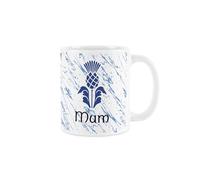 Purely Home Scottish Thistle Mum Mug - White Scotland Gaelic Souvenir Gift - Tea/Coffee Ceramic Cup Present