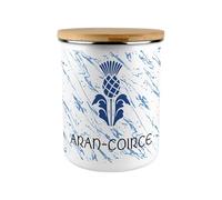 Purely Home Scottish Thistle Oatcakes Large Canister Jar - Scots Gaelic Aran-Coirce Themed Extra Large Storage Container Homeware Gift