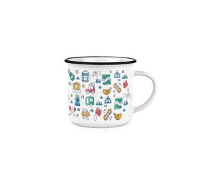 Purely Home Scout Adventures Mug - Scouting Gift Outdoors Camping Hiking Backpacking Enamel-Look Mug - Tea/Coffee Ceramic Cup Present for Scout Leaders