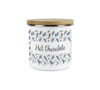 Purely Home Sea Art Hot Chocolate Storage Canister - Coastal Creatures Sea Animals & Shellfish Present - Metal Enamel Storage Container