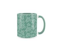 Purely Home Sea Turtles Mug - Turquoise Blue Seaside Ocean Mug - Nautical Ceramic Tea/coffee Gift Cup