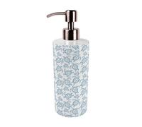 Purely Home Sea Turtles Stainless Steel Soap Dispenser - Light Blue Pump Action Refillable Bathroom & Kitchen Décor