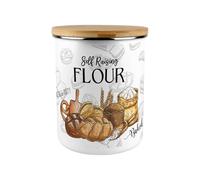 Purely Home Self Raising Flour Canister Bakery Storage Jar - Extra Large Food Kitchen Container - Novelty Patterned Baking Homewares Gifts