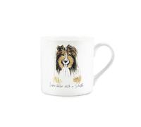 Purely Home Shetland Sheepdog Mug - Lifes Better with a Sheltie Bone China White Mug - Tea/Coffee Gift for Dog Lovers