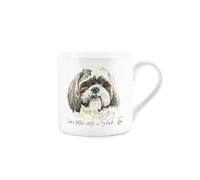 Purely Home Shih Tzu Mug - Lifes Better with A Shih Tzu Bone China White Mug - Tea/Coffee Gift for Dog Lovers