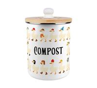 Purely Home Silly Goose Compost Caddy - Enamel 2L Kitchen Food Waste Bin