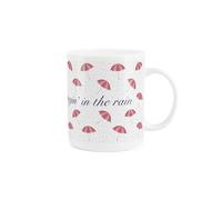 Purely Home Singing in The Rain Mug - Umbrella Rainstorm Cup Positivity & Wellbeing Gift/Present - Tea/Coffee Hot Drinks Bone China Mug