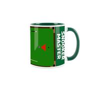 Purely Home Snooker Mug - Pool Bar Sports Masters - Green Ceramic Tea/Coffee Gift Cup