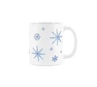 Purely Home Snowflake Mug - White & Blue Christmas Festive Coffee/Tea Gift 11oz