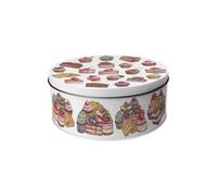 Purely Home Something Sweet Small Cake Tin - Cupcakes & Brownies Kitchen Gifts - Round Metal Storage Container For Baking 18 X 7Cm