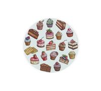 Purely Home Something Sweet Textured Glass Round Trivet - Small Kitchen Chopping Board