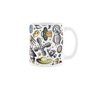Purely Home Space Montage Mug - Outer Space & Astronauts Themed Gift/Present - Tea/Coffee Hot Drinks Ceramic Cup