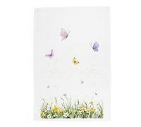 Purely Home Spring Daffodils Tea Towel - Yellow Flowers Bright Springtime Gifts - Panama Cotton Kitchen Dish Towel/drying Cloth - 67Cm X 45Cm