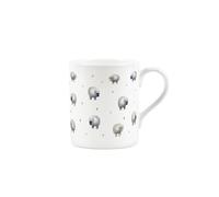 Purely Home Spring Sheep Bone China Mug - Cute Cartoon-Style Countryside Farm Animal Gifts - 250ml Small Bone China Tea/Coffee Mug Present