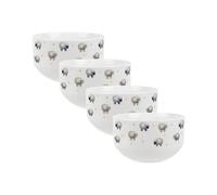 Purely Home Spring Sheep Ceramic Bowls - Dinnerware Serving/cereal Bowls - Set Of 4