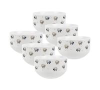 Purely Home Spring Sheep Ceramic Bowls - Dinnerware Serving/cereal Bowls - Set Of 6