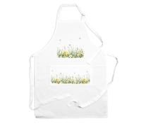 Purely Home Spring Time Daffodils Apron - Yellow Floral Cooking & Baking Kitchen Gifts - Apron with Adjustable Neck/Waist Ties & Large Front Pocket