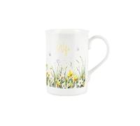 Purely Home Spring Time Daffodils Wife Mug - Yellow Easter Themed Floral Gift/Present for Her - Bone China Coffee/Tea Mug