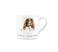 Purely Home Springer Spaniel Mug - Lifes Better With A Springer Spaniel Bone China White Mug - Tea/coffee Gift For Dog Lovers