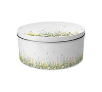 Purely Home Springtime Daffodils Large Cake Tin - Yellow Floral Homeware Gifts Round Metal Storage Container for Baking 23 x 10cm
